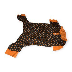 Dog Black & Orange Halloween Pajamas Size Large